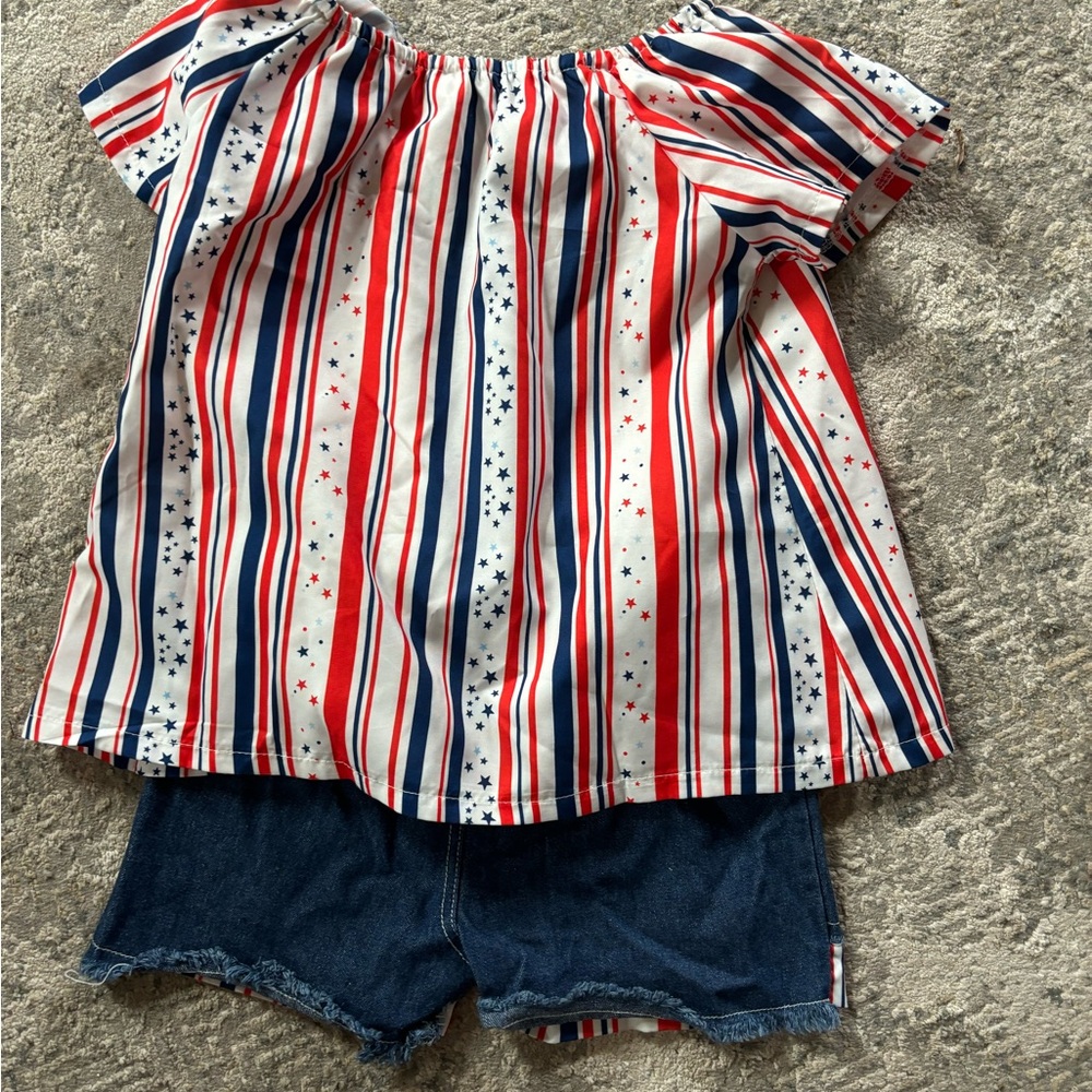 Little girls red white and blue outfit - Picture 3 of 3